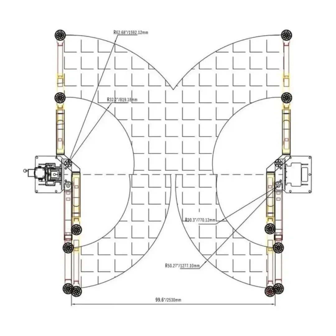 Katool KT-AS110D 11,000 lbs Asymmetrical 2 Post Lift